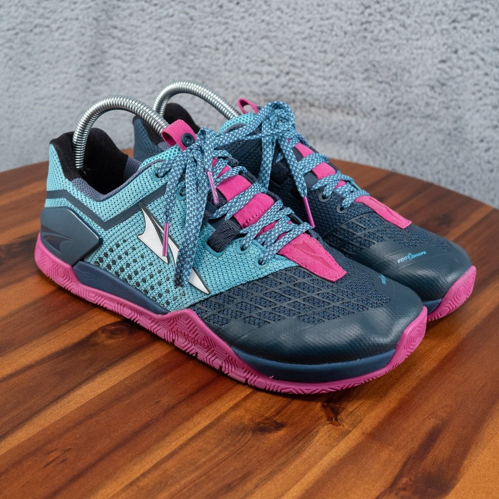 Altra HIIT XT2 Shoes Women 8.5 Teal Pink Mesh Cross Training Low Top AFW1976P-4